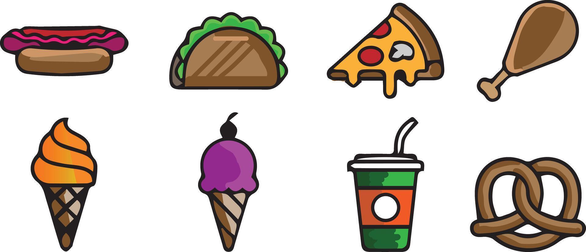 food and drinks vector illustration