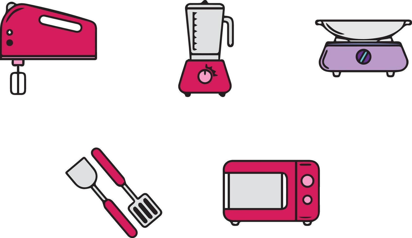 household, home appliances and decorations vector