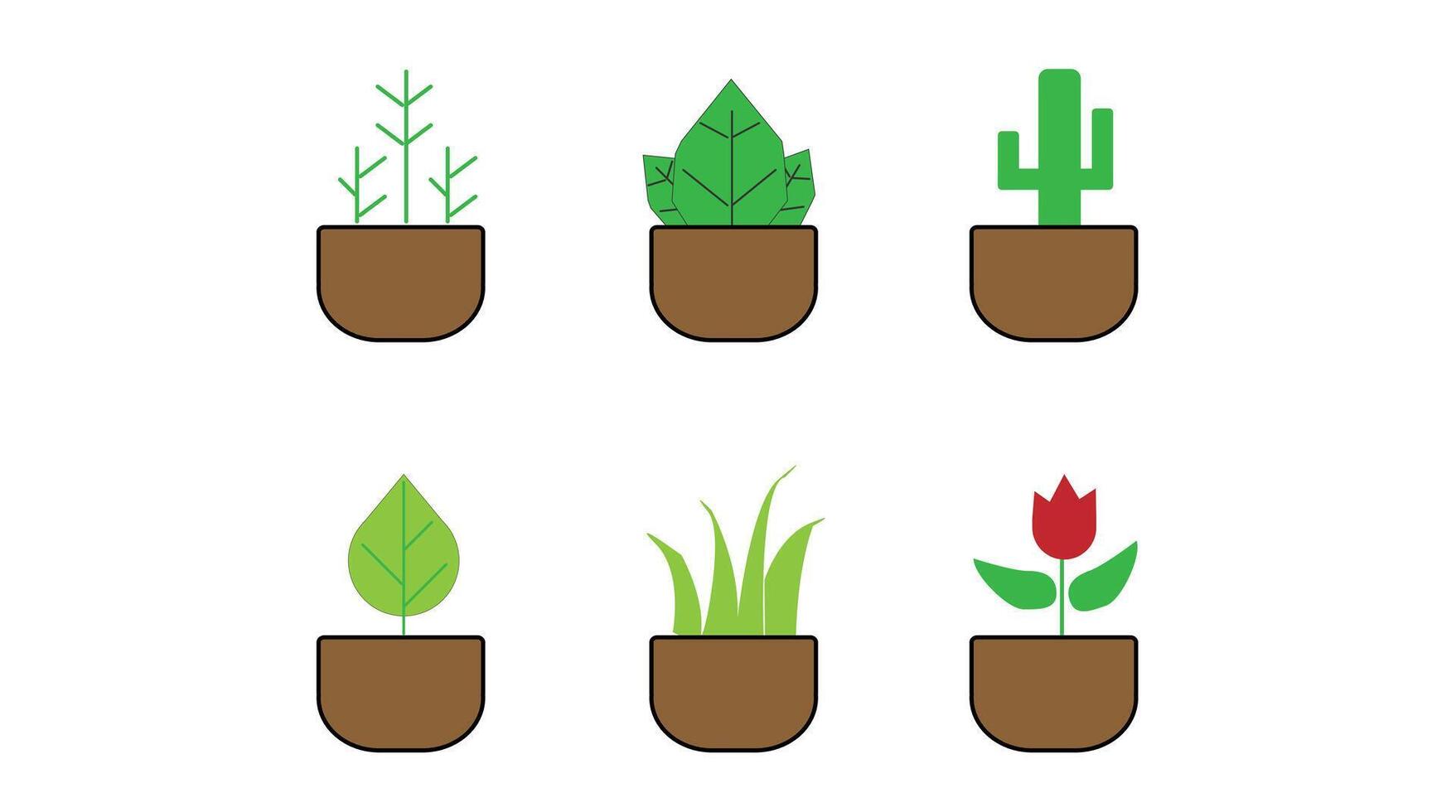 Vector illustration of trees and nature