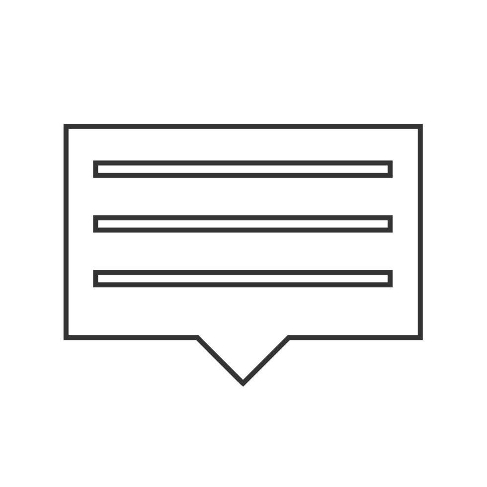 Chat icon. Simple speech bubble vector isolate on white background.