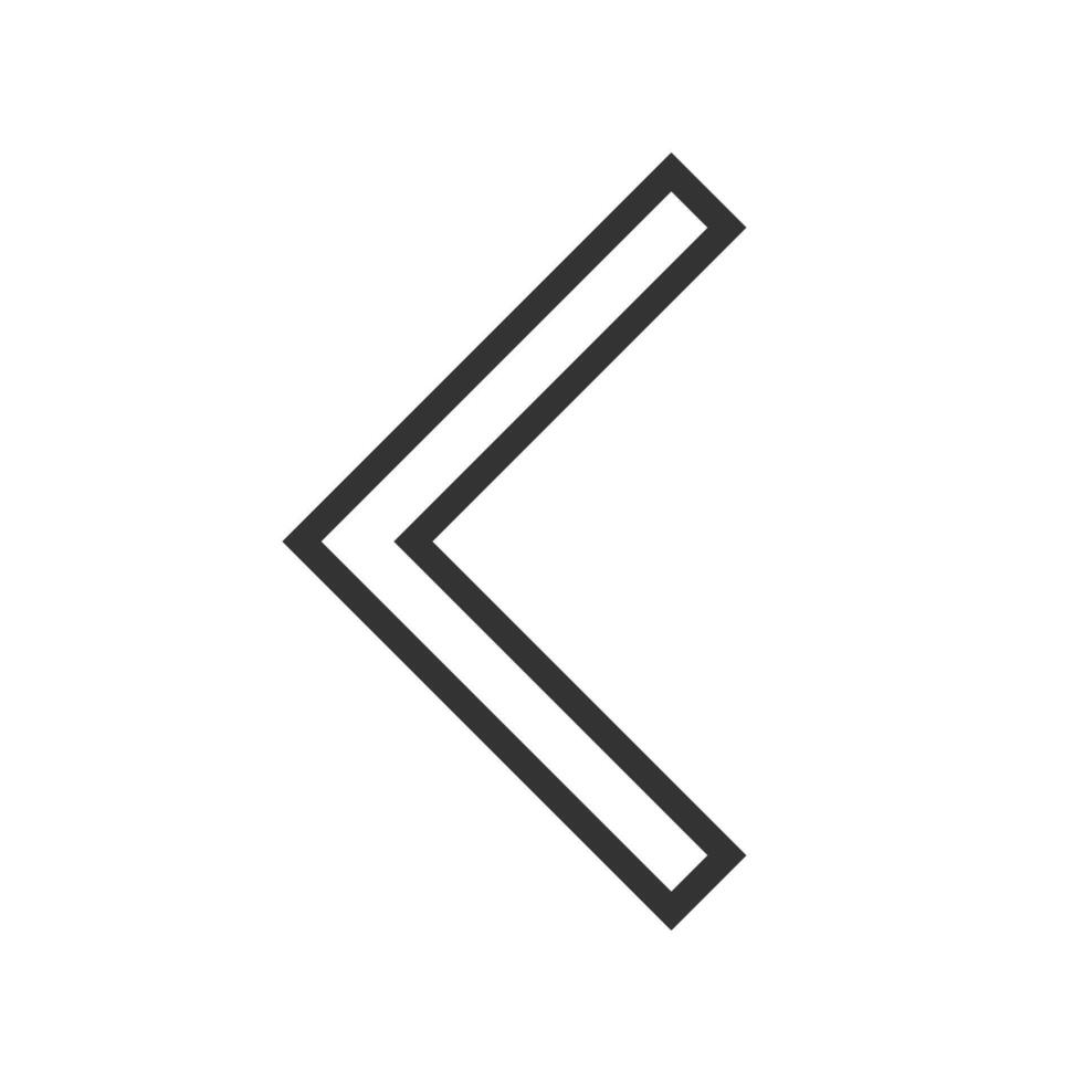 left arrow icon isolated on a white background vector