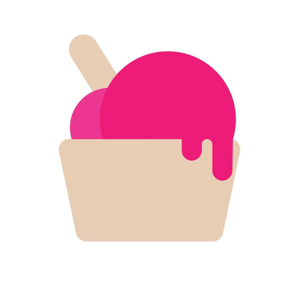 cup sweet ice cream , isolated. vector