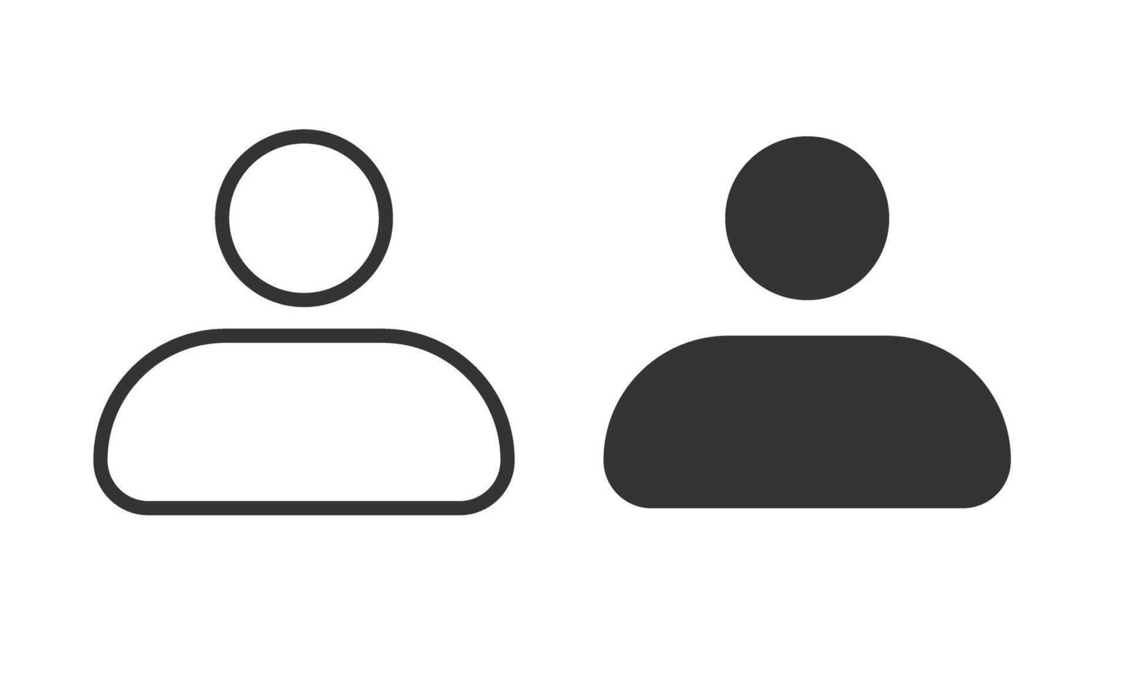 Profile user icon. Two-tone version on black and white background vector