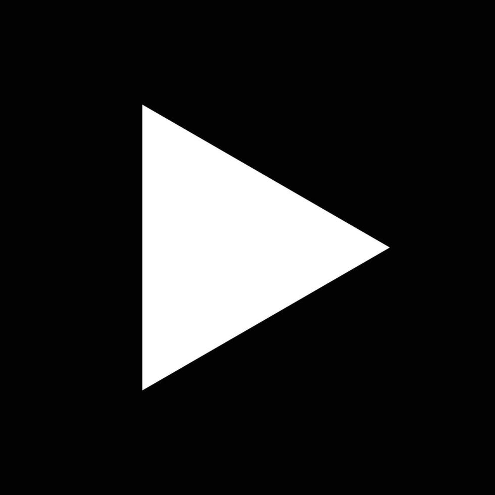 icon media play isolated in black vector