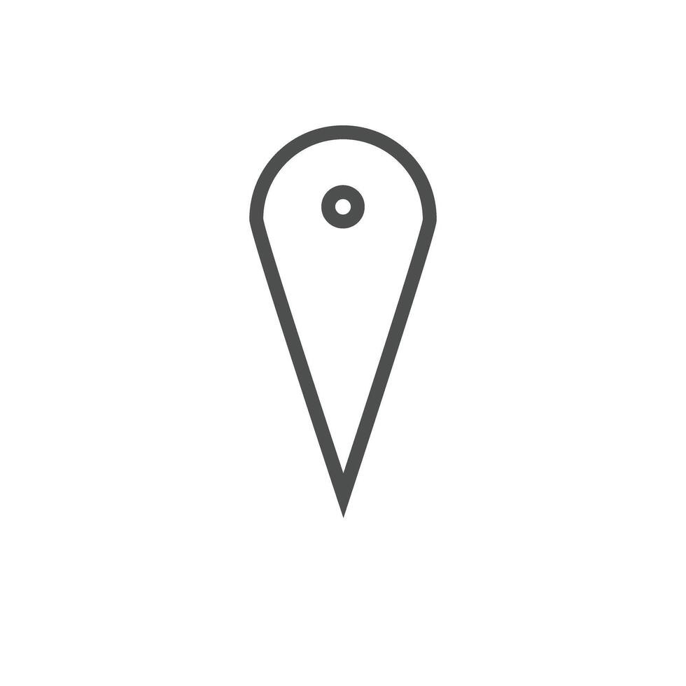 Location marker pin line icon vector