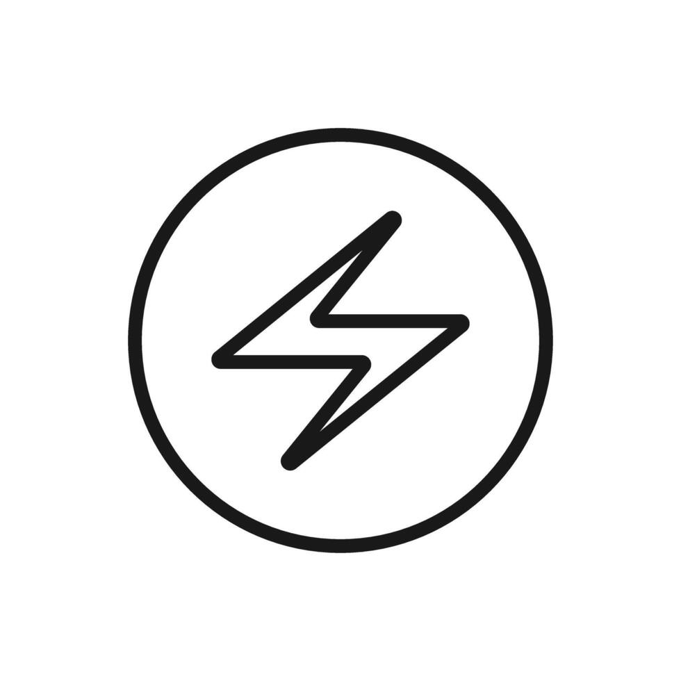 Lightning bolt expertise flat icon for apps and websites vector