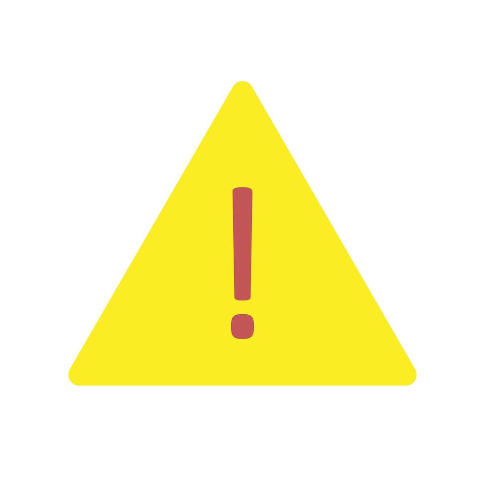 Caution warning signs. Exclamation marks. vector