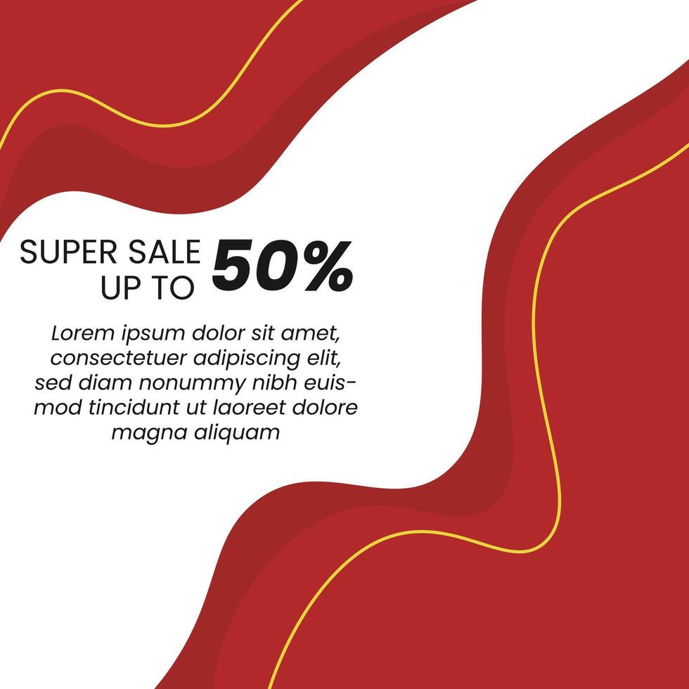 Vector gradient banner of discounts and flash sales on social media and stories.