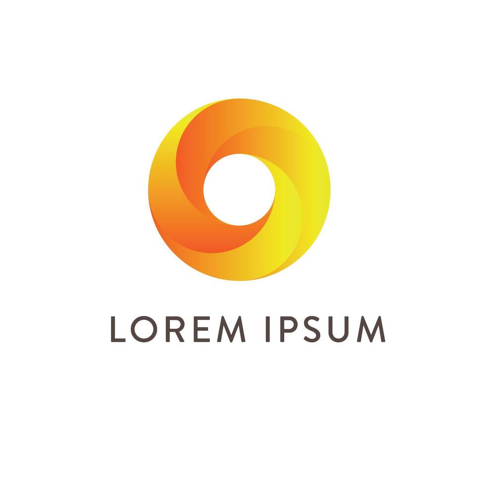 infinite gradient circle logo. Creative dynamic round logotype. Connection symbol. vector