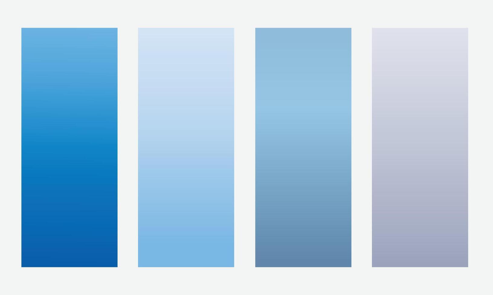 blue gradient color pallet sets vector