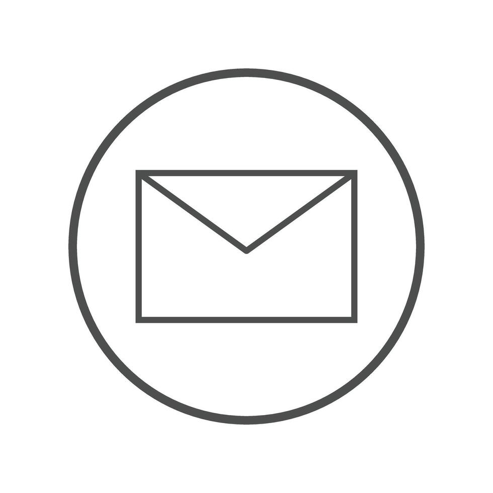 correo línea icono conjunto vector