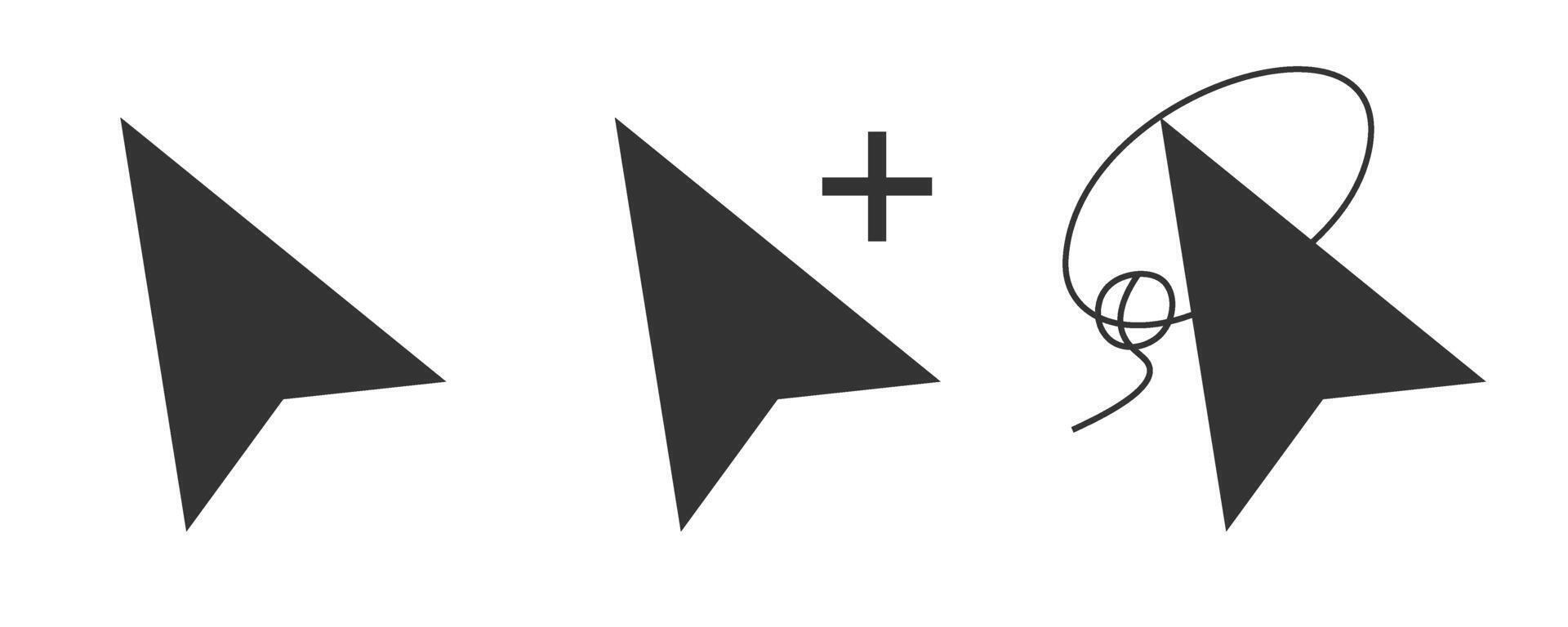 Cursor mouse pointer icon vector illustration. Pointer cursor icons. Web arrows cursors.