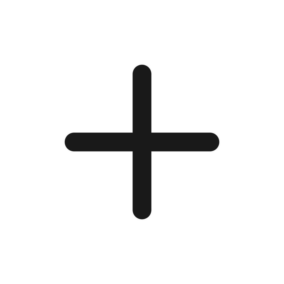 cross icon isolated on white background. Vector illustration.