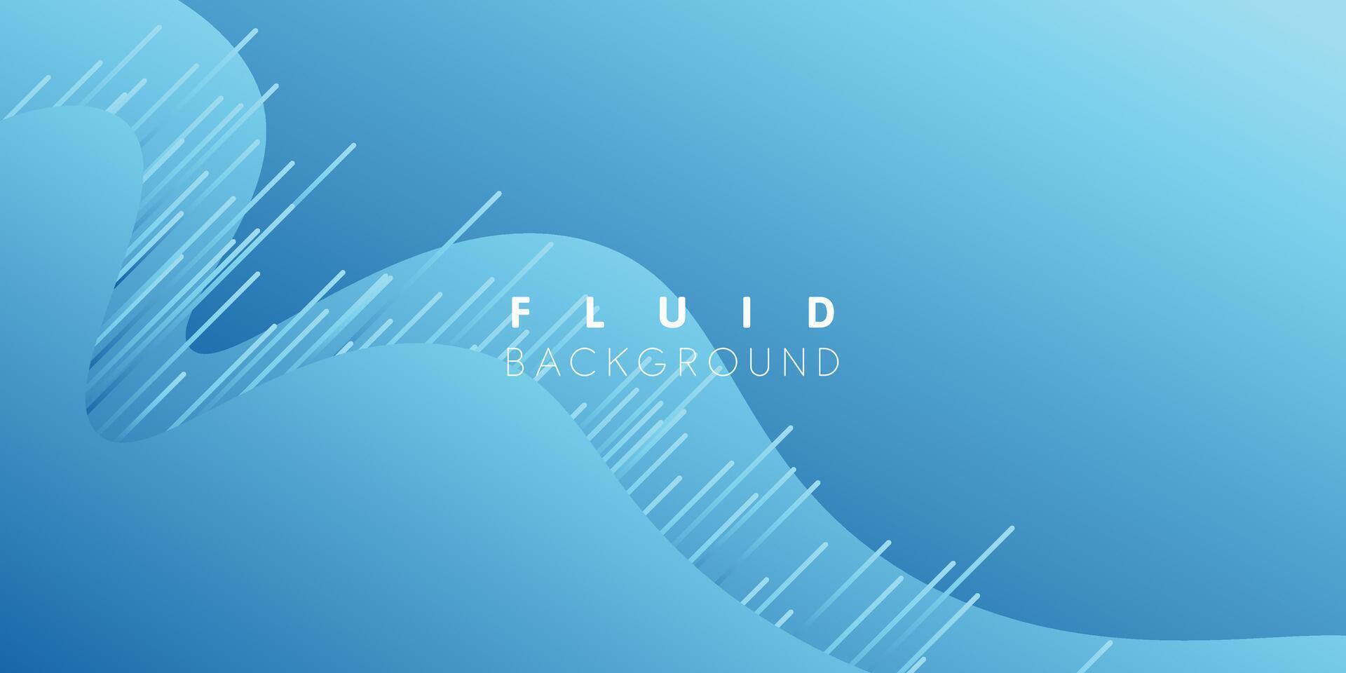 fluido ola fluir azul antecedentes ilustración para bandera, presentación, tarjeta, póster vector