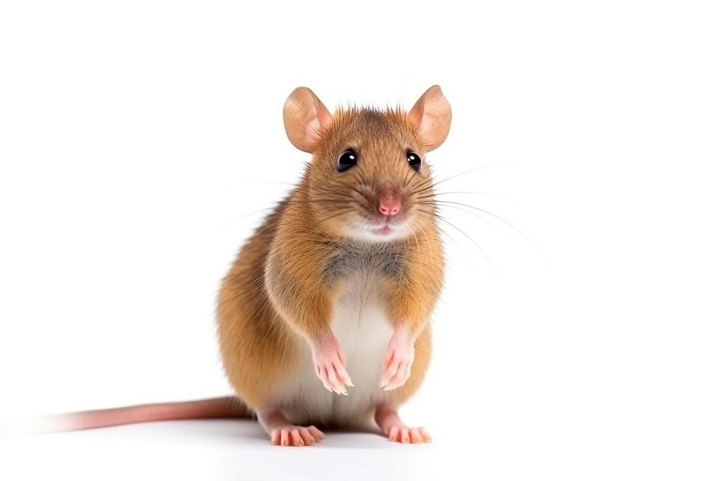 AI generated Rat isolated on white background.Generative Ai. photo