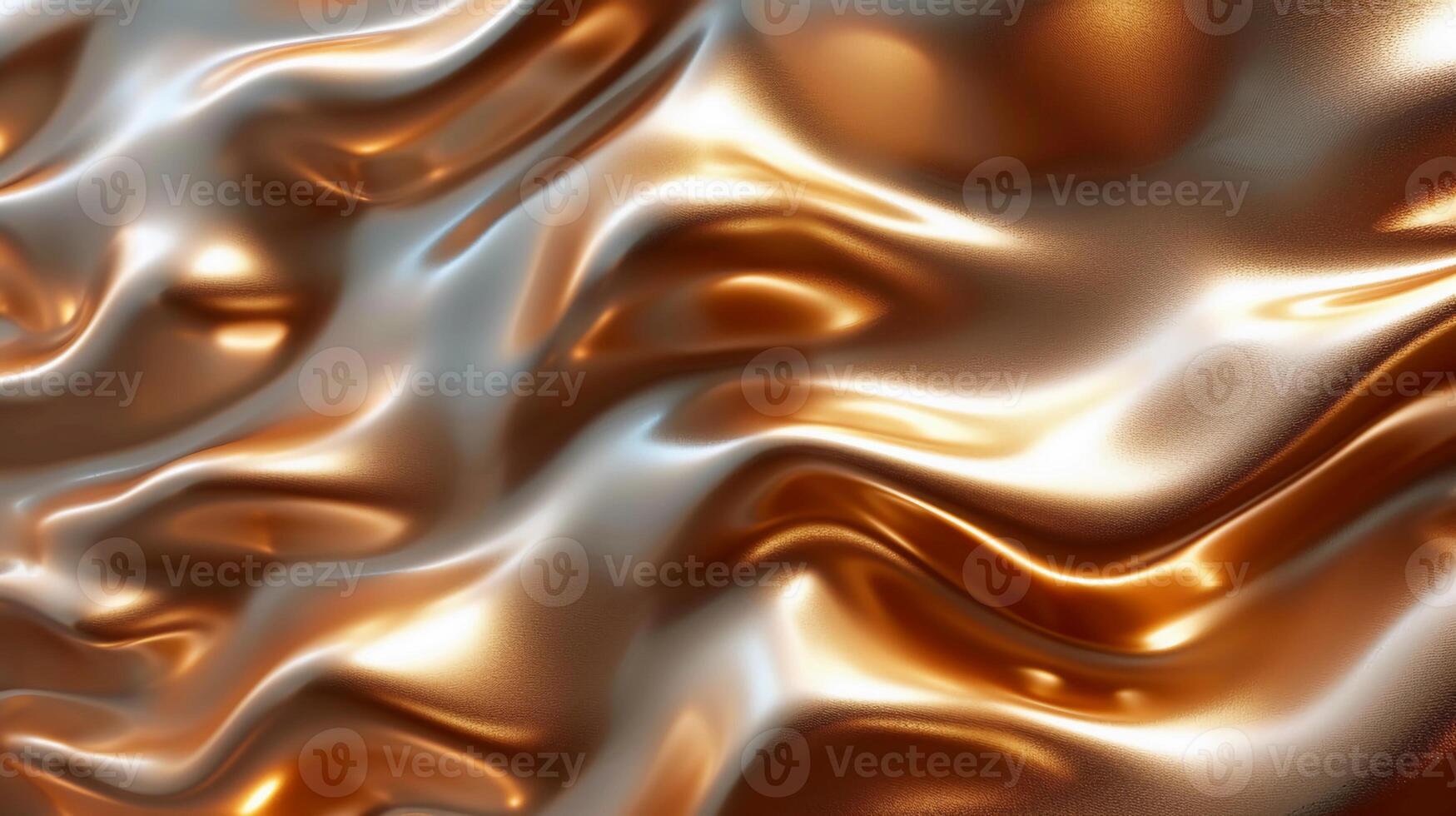 AI generated Liquid gold or silver with smooth waves. Shiny metallic texture. Abstract background. Ai Generated photo