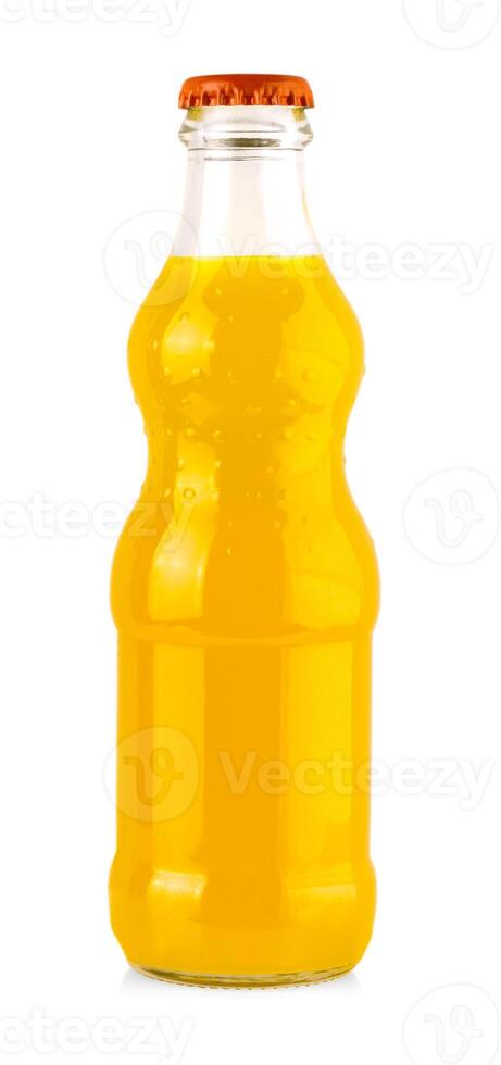 Soft drink bottles on white background with clipping path. photo