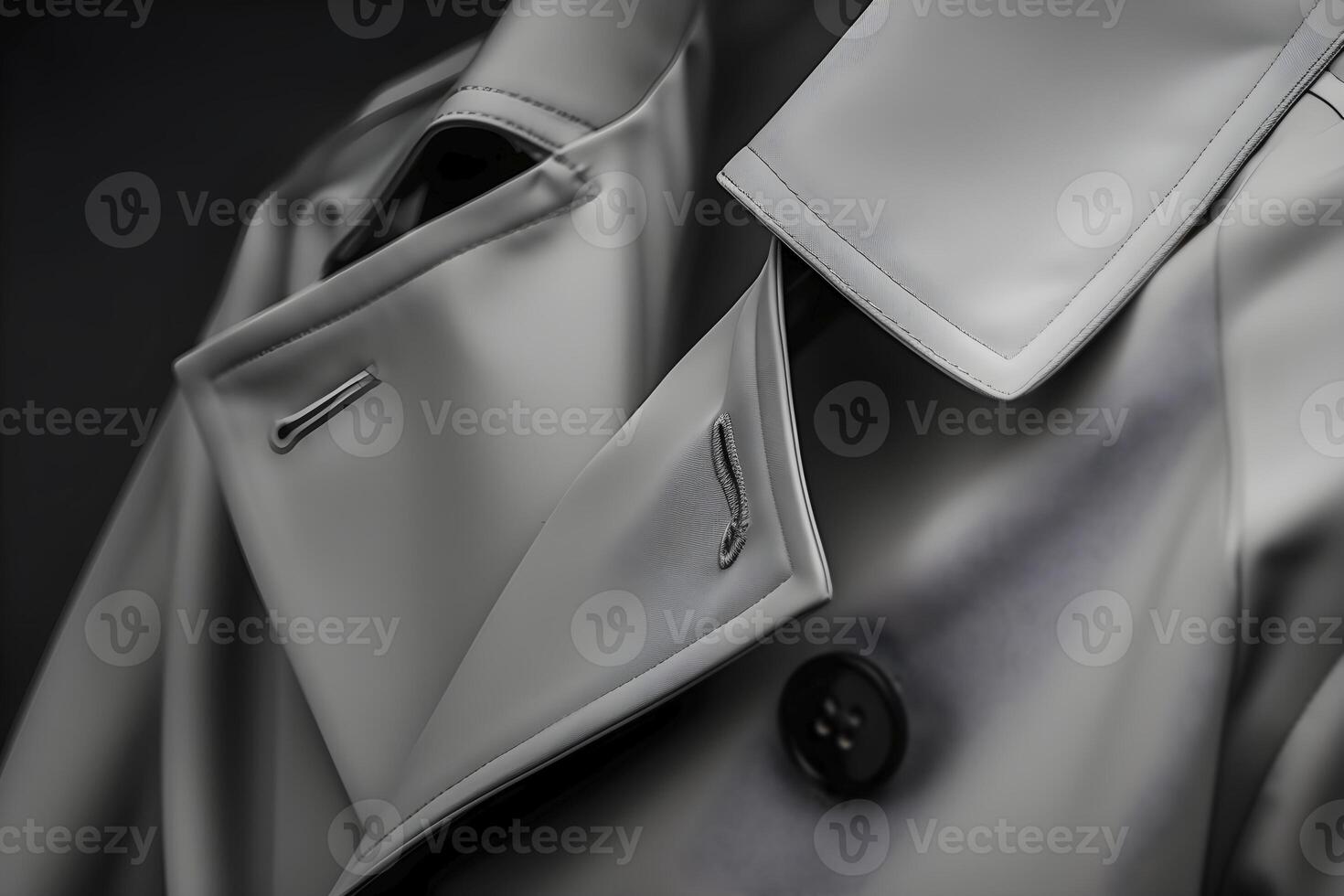 AI generated Close up gray coat with texture of the fabric. Generative AI photo