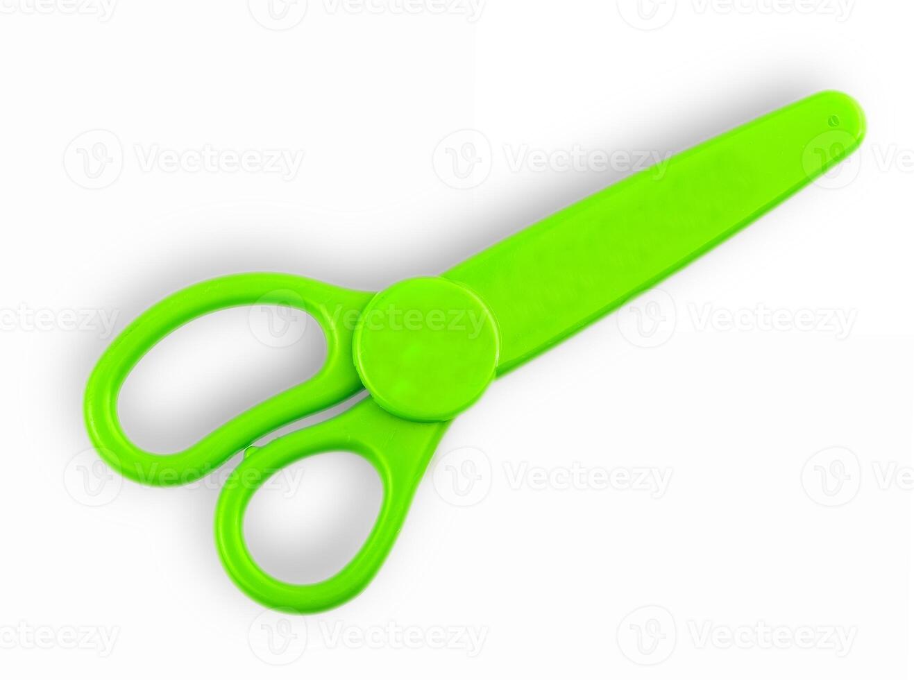 Colored baby scissors cut out on a white background with clipping path photo