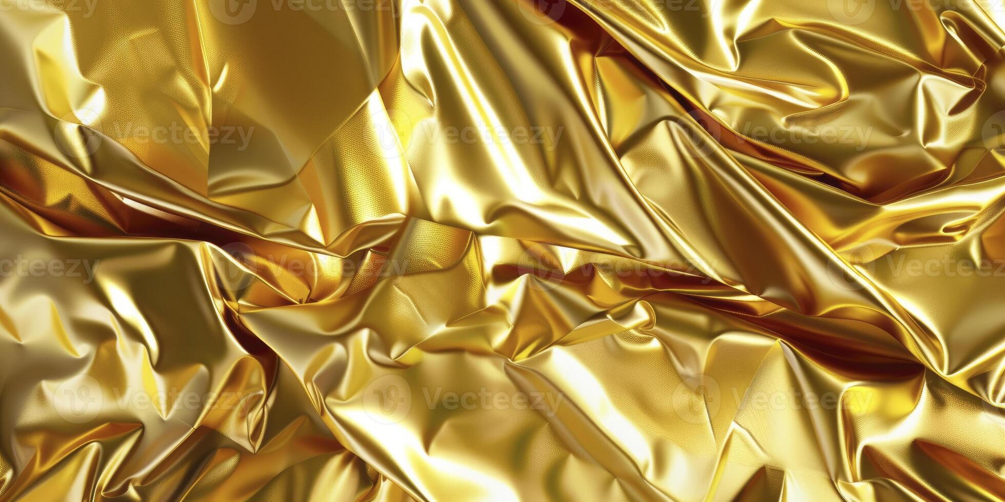 AI generated Solid Gold Seamless Foil Background photo