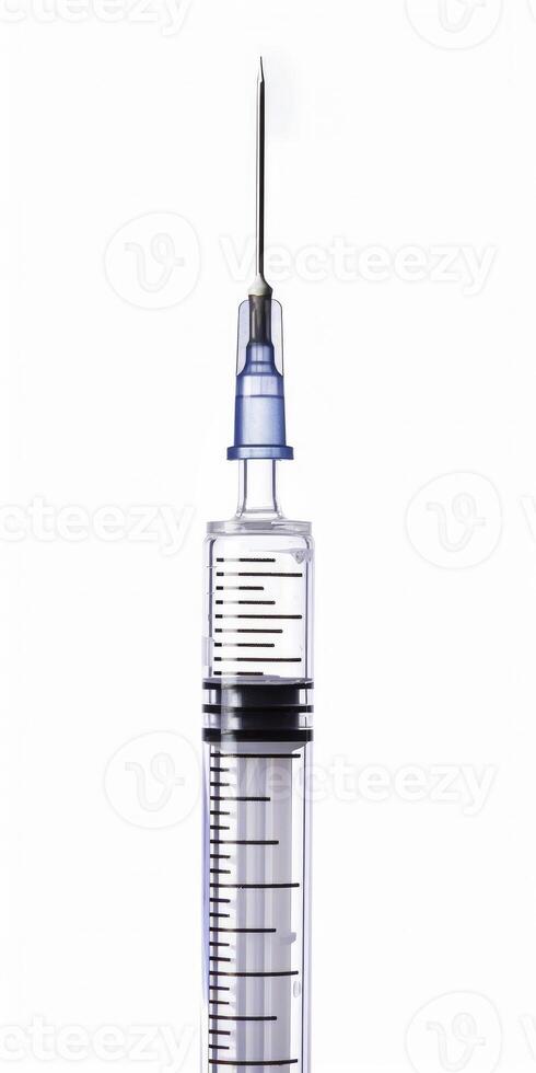 AI generated Syringe Isolated on White Background photo