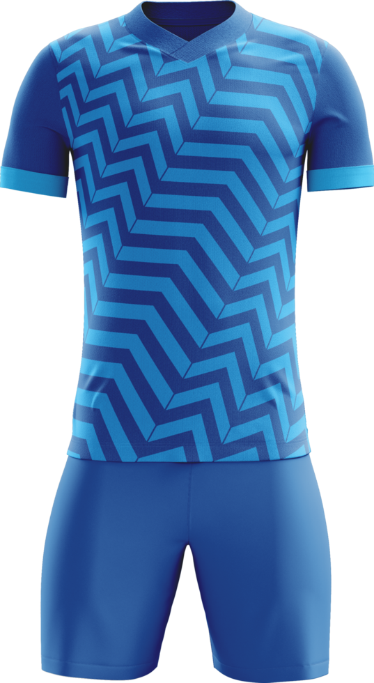 blue soccer uniform front view png
