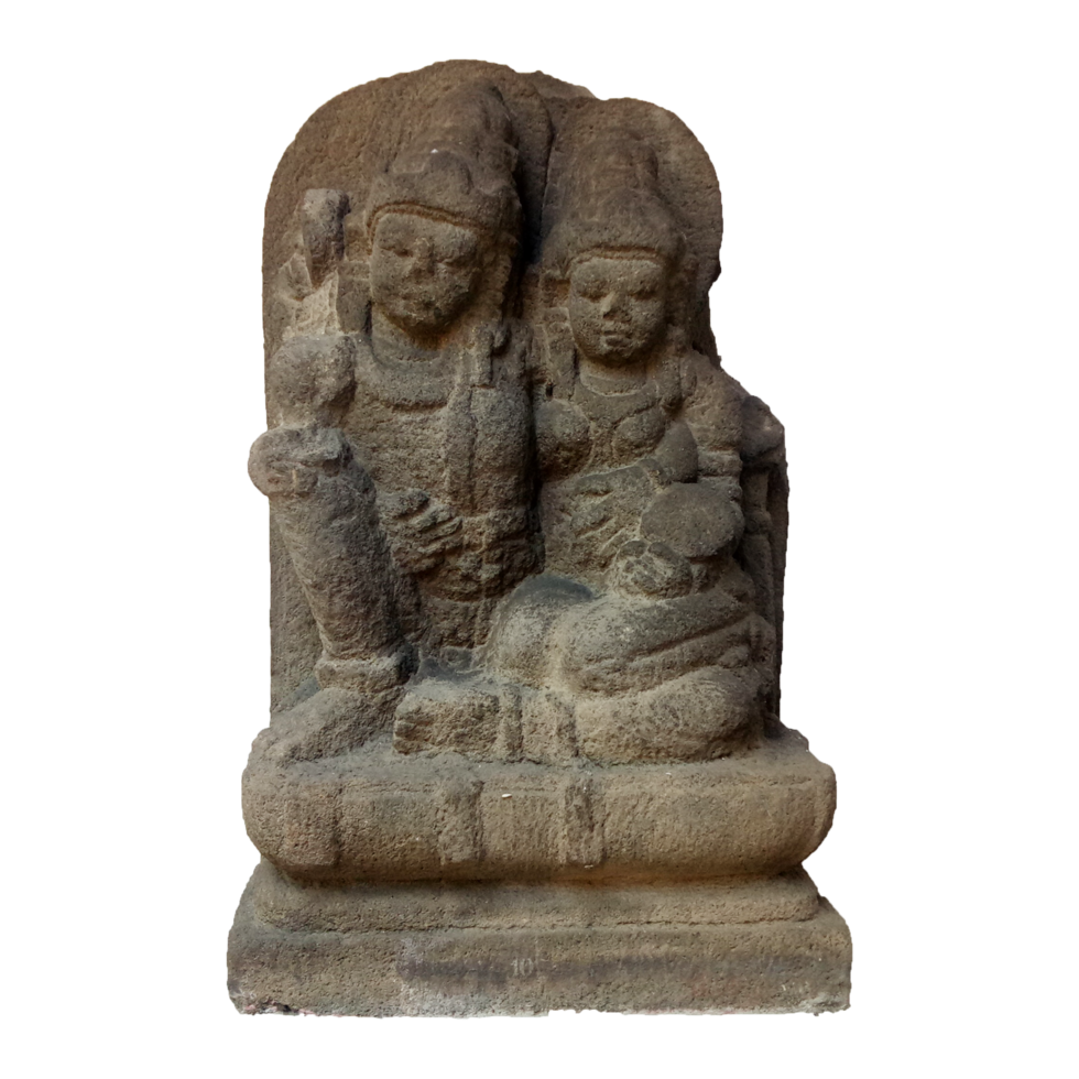 Stone statue of vishnu and lakshmi png