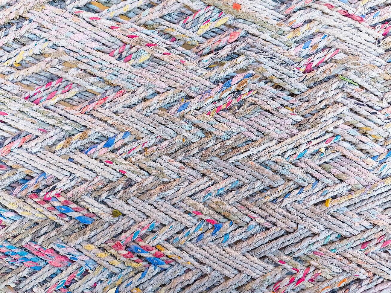 Crossed Pattern Fabric Rope Texture - Fabric Rope Handmade photo