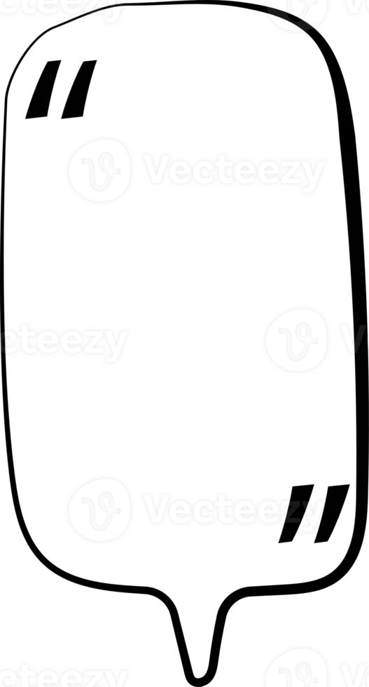 Black and white color speech bubble balloon with quotation marks, icon sticker memo keyword planner text box banner, flat png transparent element design