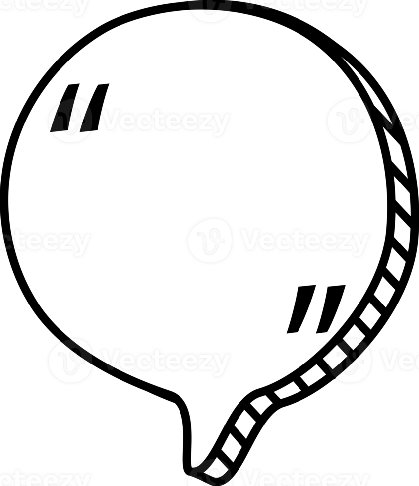 3d black and white color speech bubble balloon icon sticker memo keyword planner text box banner, flat png transparent element design