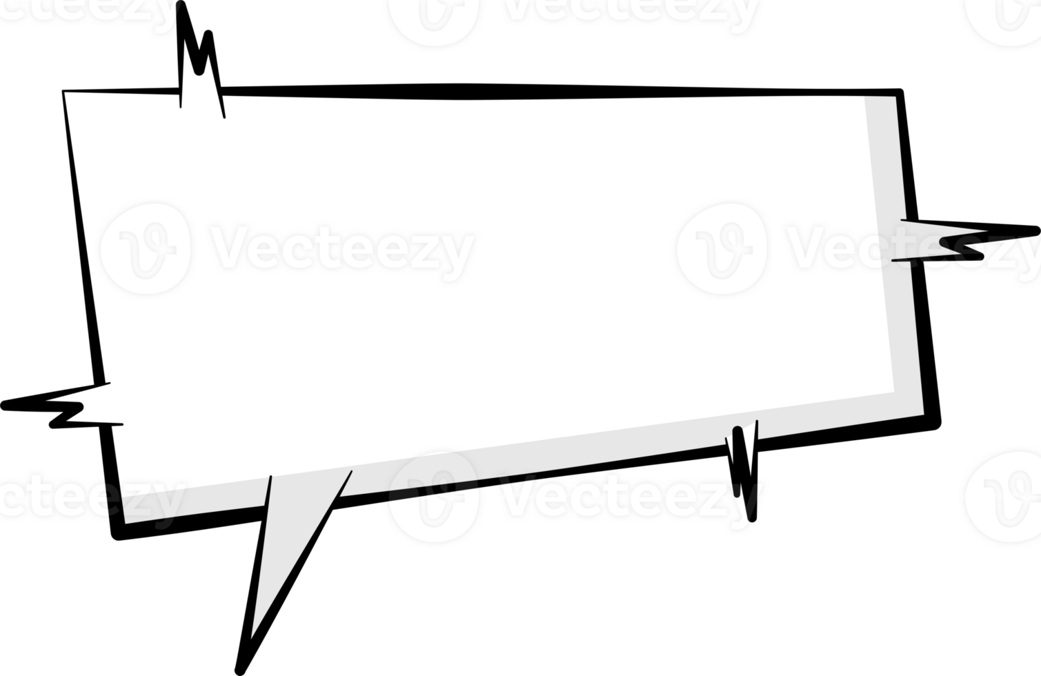Black and white color speech bubble balloon, icon sticker memo keyword planner text box banner, flat png transparent element design