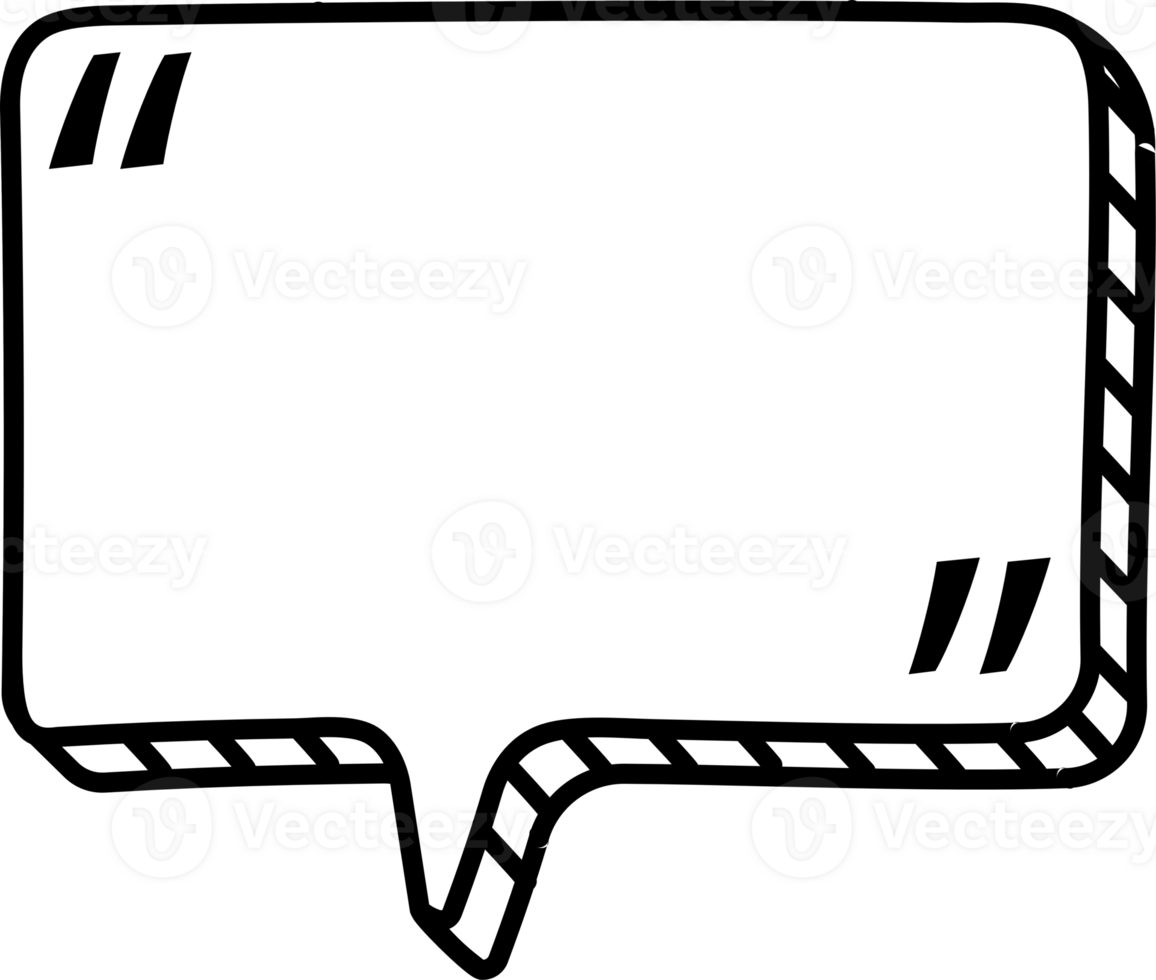 3d black and white color speech bubble balloon icon sticker memo keyword planner text box banner, flat png transparent element design
