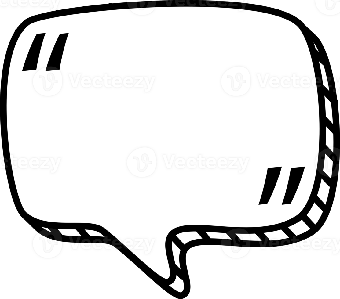 3d black and white color speech bubble balloon icon sticker memo keyword planner text box banner, flat png transparent element design