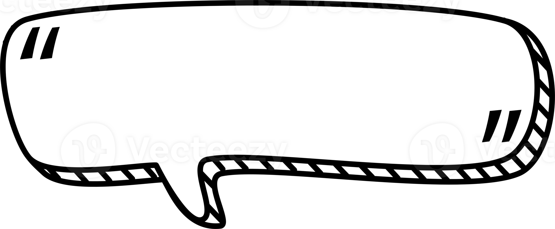 3d black and white color speech bubble balloon icon sticker memo keyword planner text box banner, flat png transparent element design