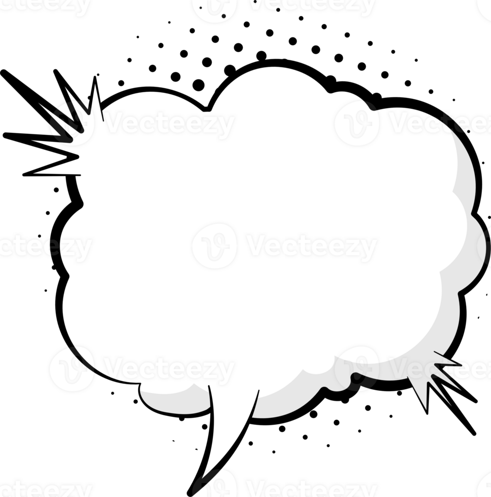 Black and white color Pop art polka dots halftone speech bubble balloon icon sticker memo keyword planner text box banner, flat png transparent element design