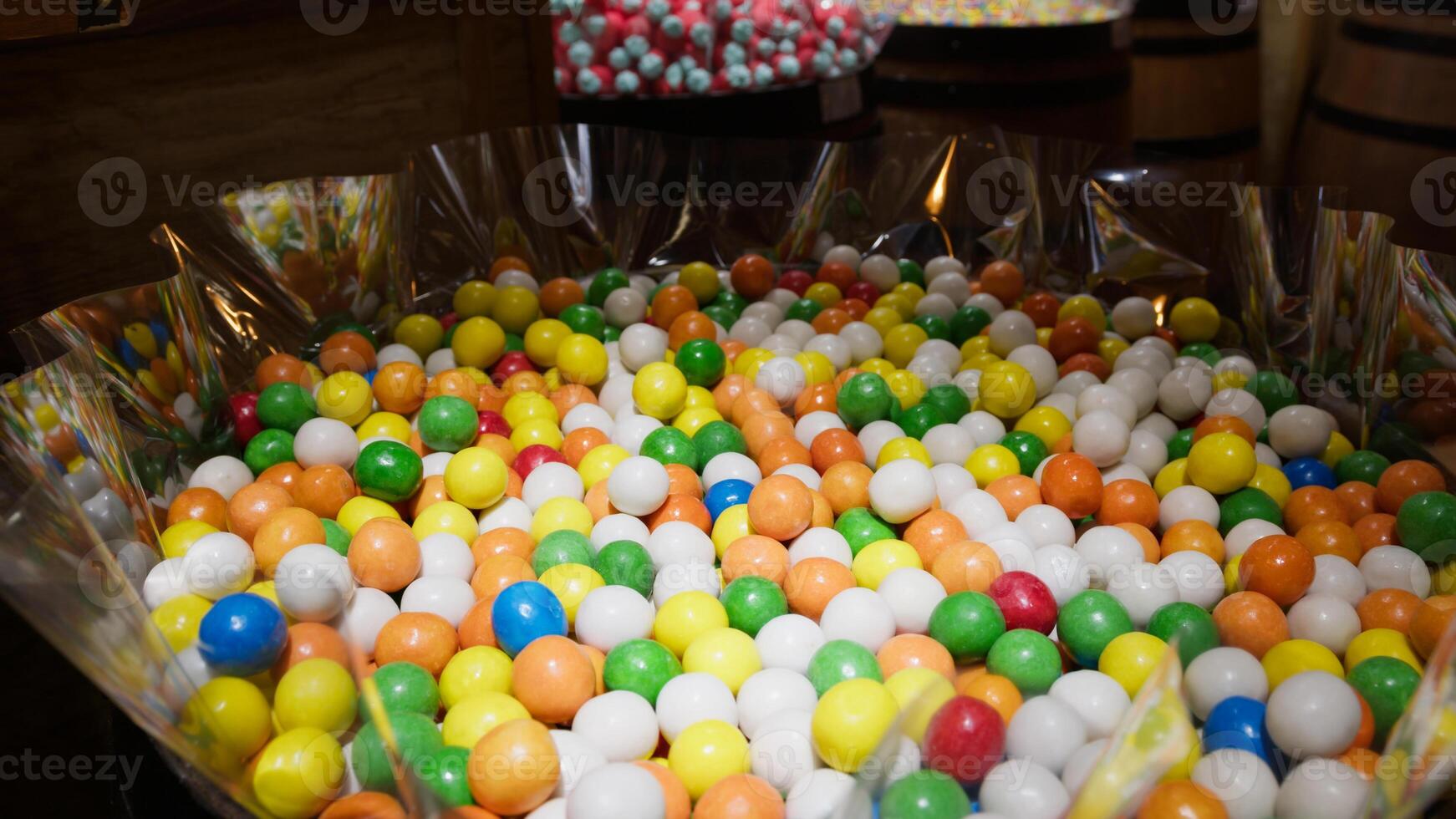 Basket Full of Colorful Candies photo