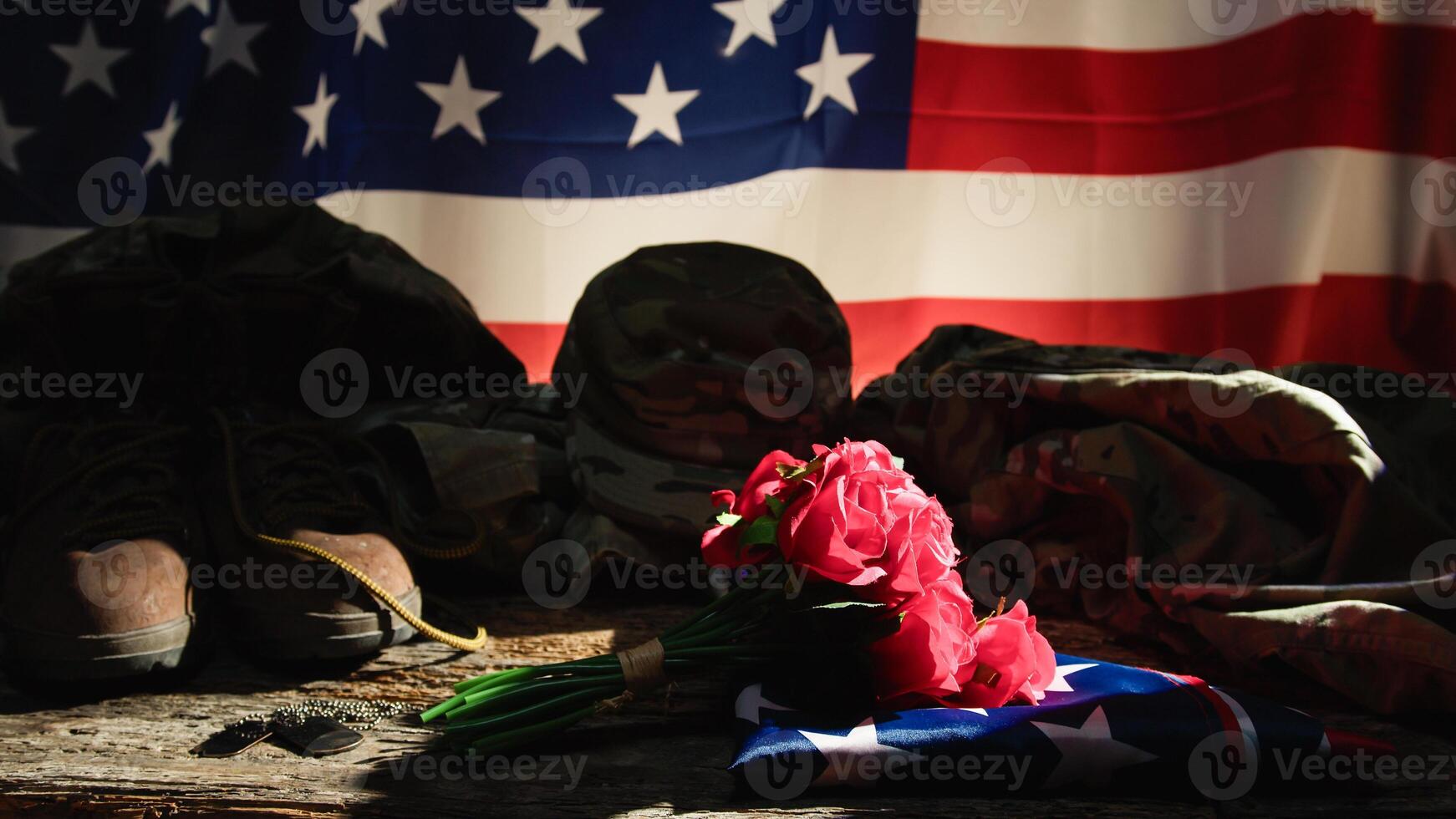 Red roses for veteran's day photo
