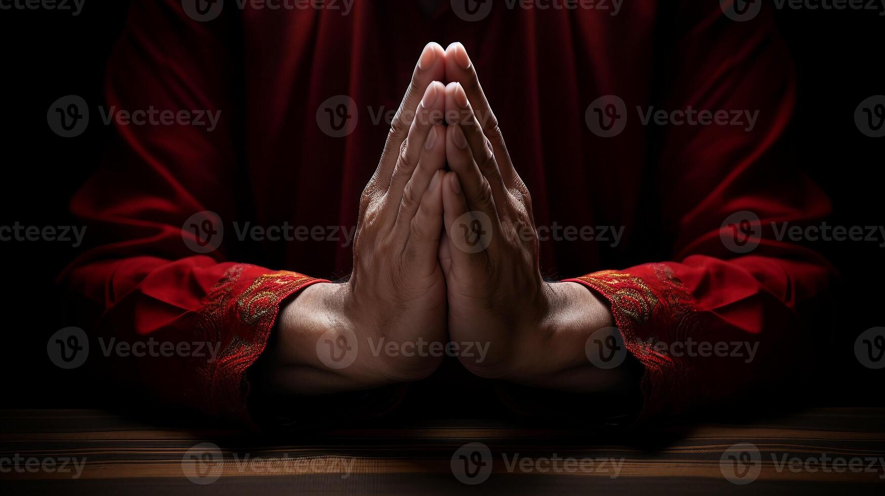 AI Generated Joining hands to find the path to salvation photo