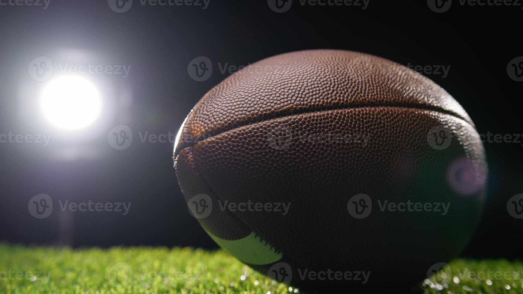 stadium lights on a football ball photo