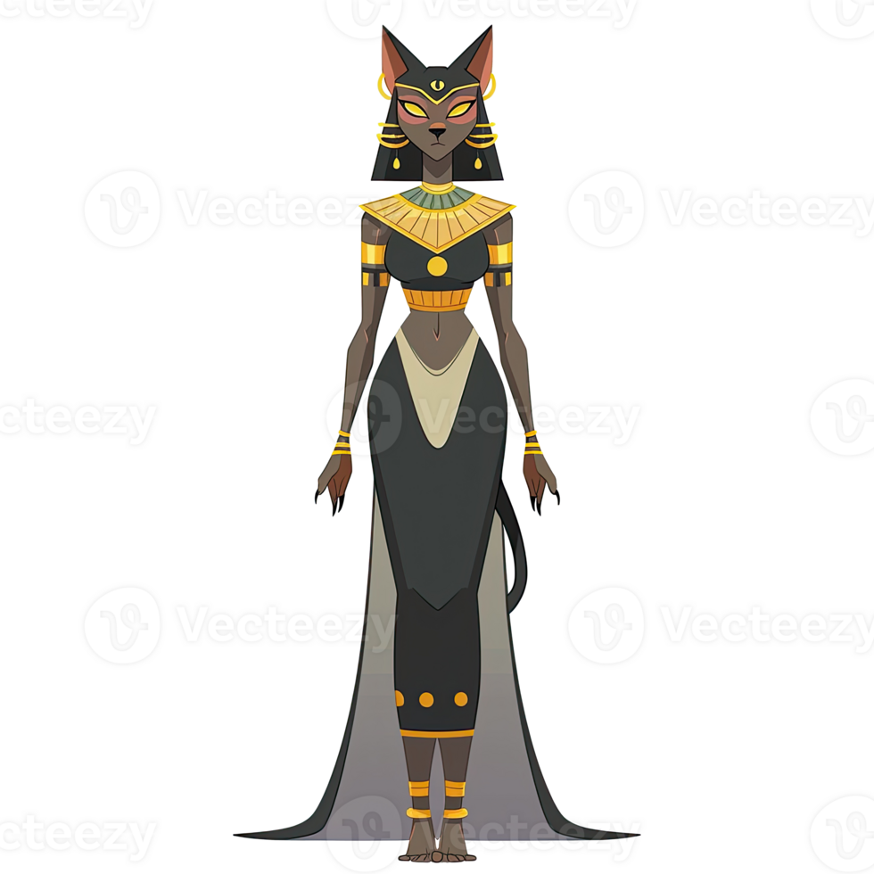 AI generated An illustration of Bastet, mythic creature png