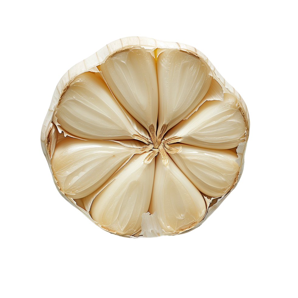 AI generated Garlic slice Isolated on transparent background png