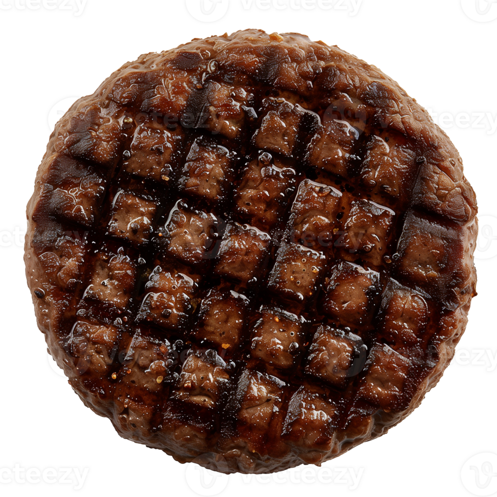 AI generated Grill burger patties Isolated on transparent background png