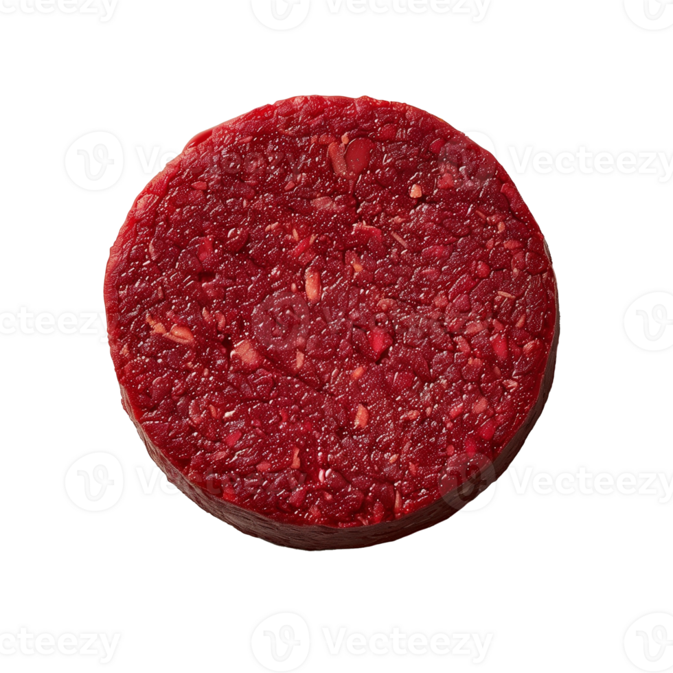 AI generated Raw burger patties Isolated on transparent background png