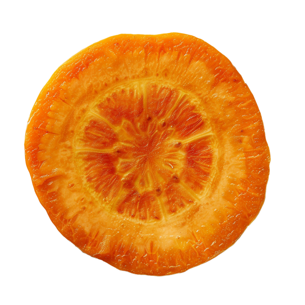 AI generated Carrot slice Isolated on transparent background png