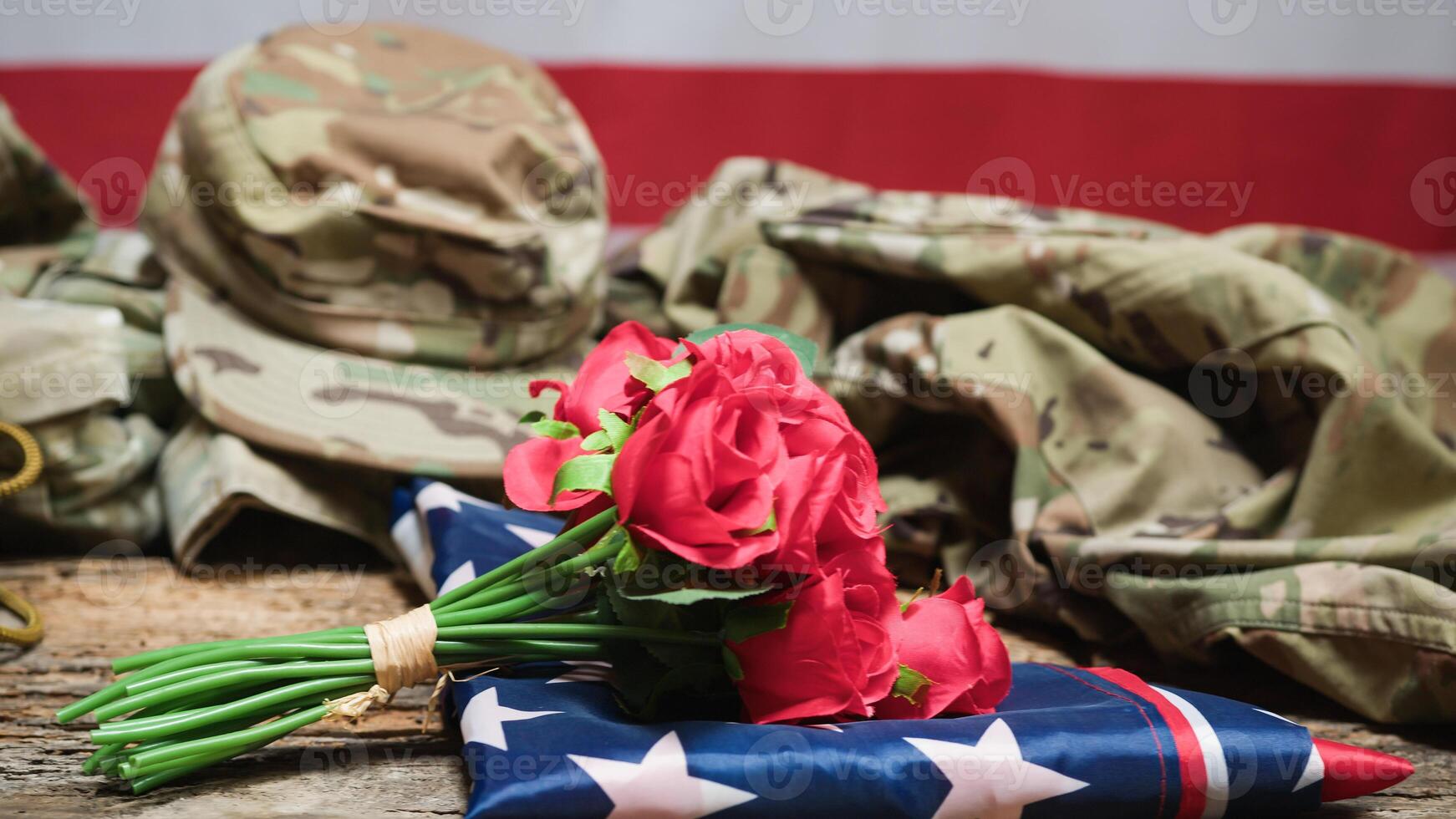 Flowers for veteran's day photo