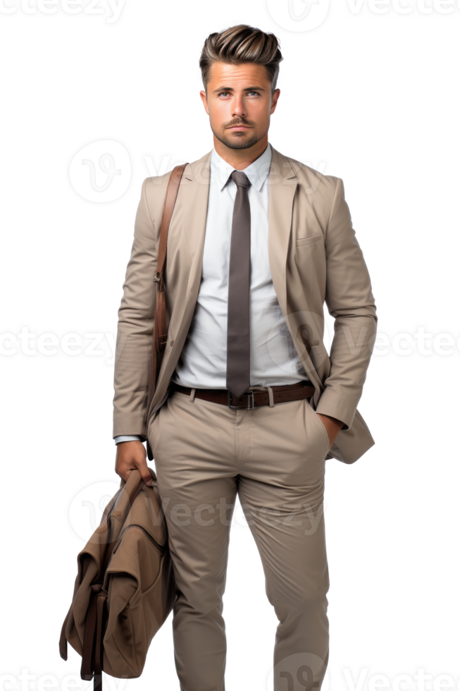 AI generated Stylish Man in a Suit and Tie Created With Generative AI Technology png