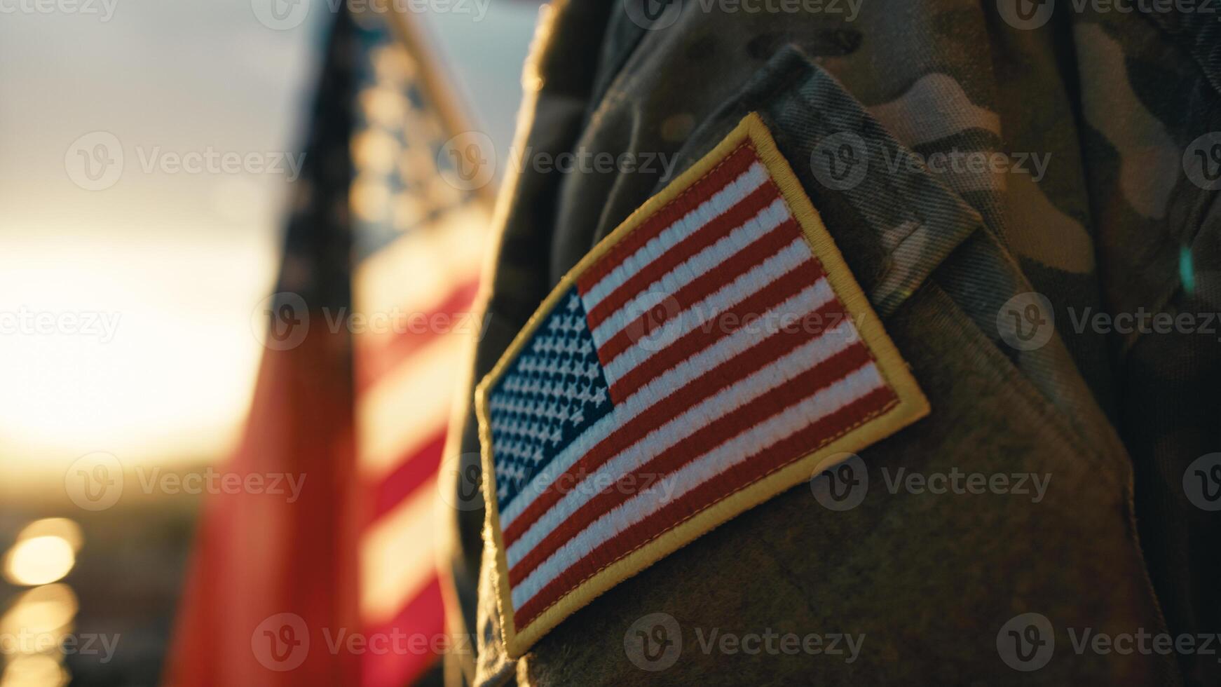 americano soldado para veteranos día foto