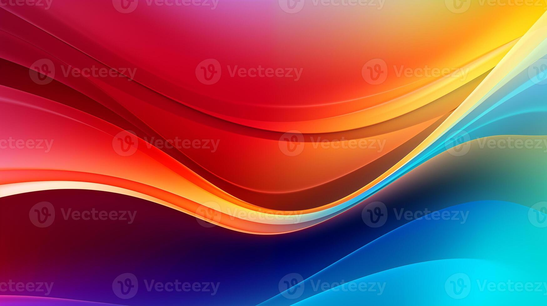 AI generated Abstract vibrant colorful wave background for wallpaper, presentation photo