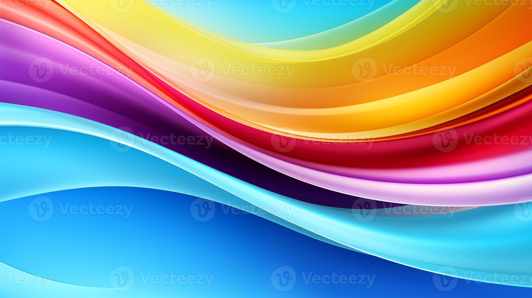 AI generated Abstract vibrant colorful wave background for wallpaper, presentation photo