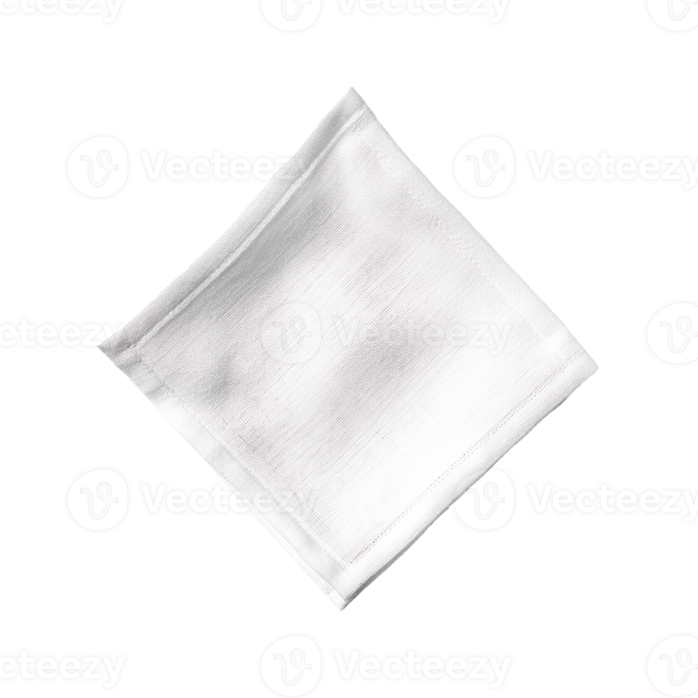 AI generated Simple, Elegant White Square Napkin on a Clean Background Created with Generative AI png